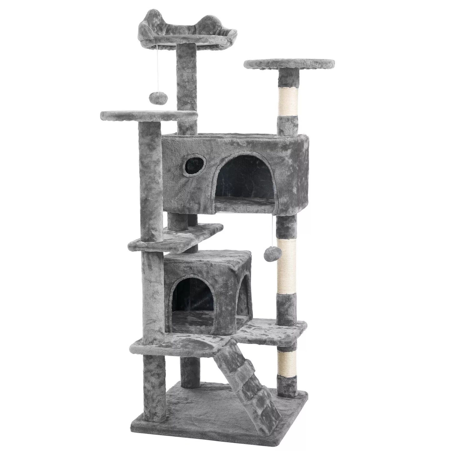 High-Quality 138.5cm Cat Tree Tower with Scratching Posts – Multi-Level Climbing House for Indoor Cats