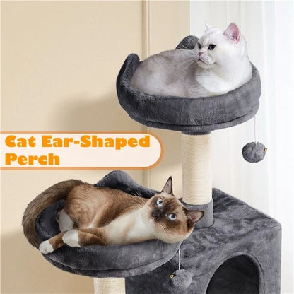 Cat Climbing Tower With Climbing Rope (Large) | 158cm Tall Multi-Level house with hammock