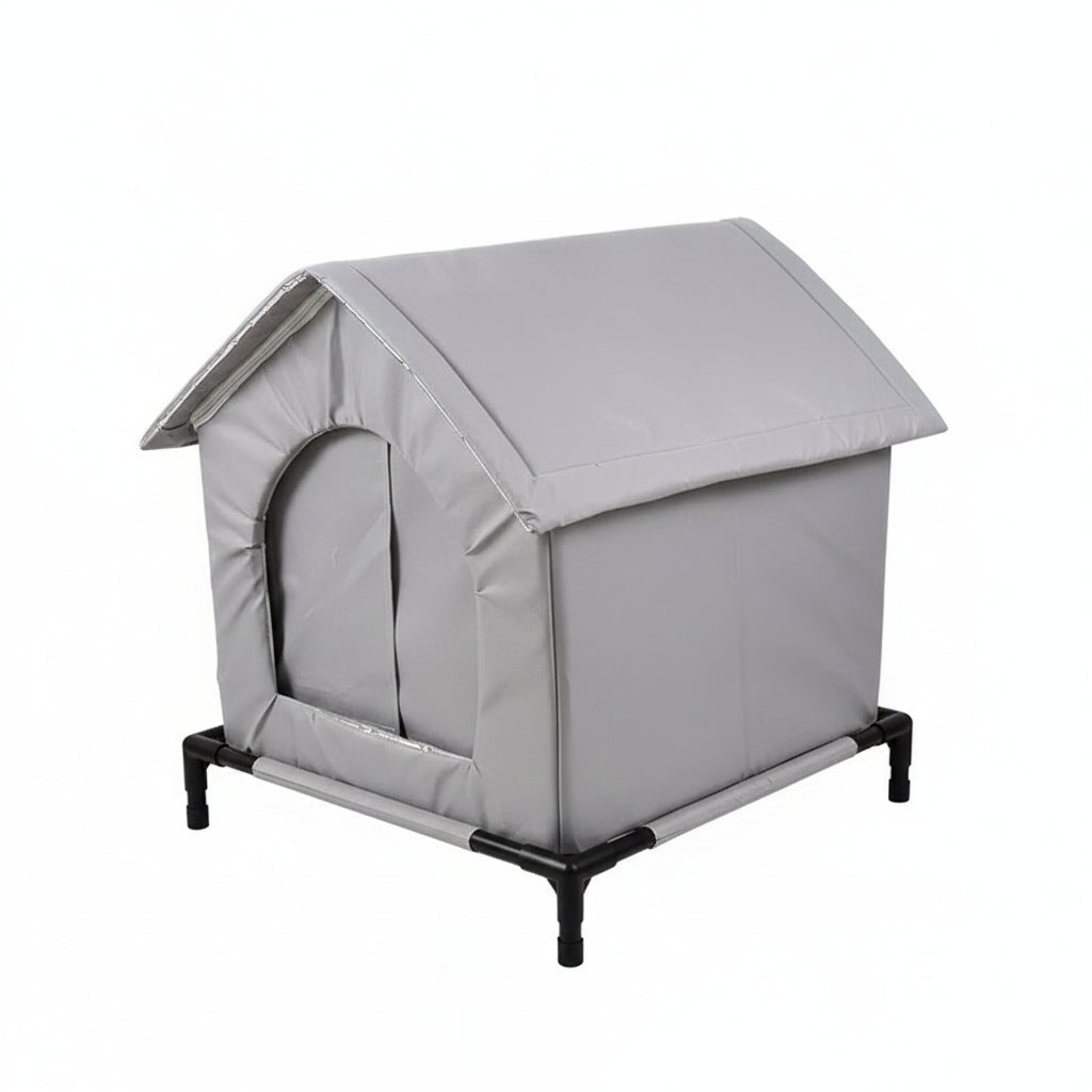 Outdoor Cat House – Raised & Insulated Winter Shelter for Cats | Windproof, Weatherproof, Warm Bed for Outdoor, Stray & Feral Cats