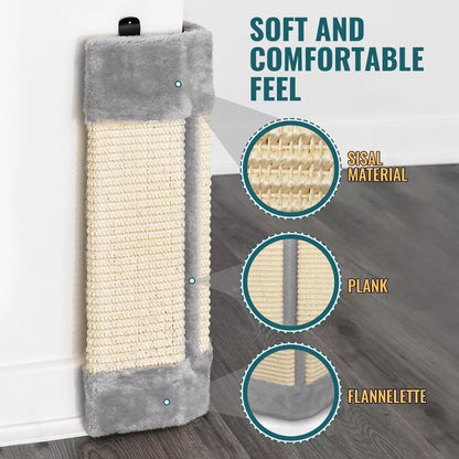 Cat Scratching Corner Post – Wall-Mounted Kitten Scratcher with Hanging Board