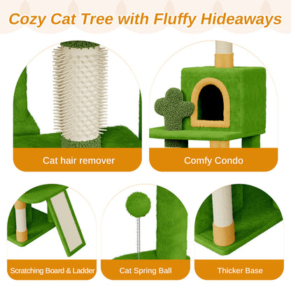 Cat Tree Scratching Post Large Multilevel Climbing Tower Activity Centre 131Cm
