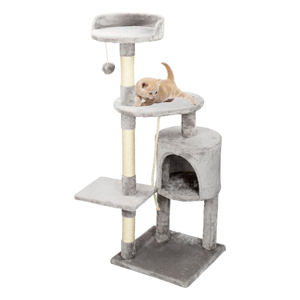 Large 4-Layer Cat Tree Climbing Tower with Scratching Board | 112cm Tall